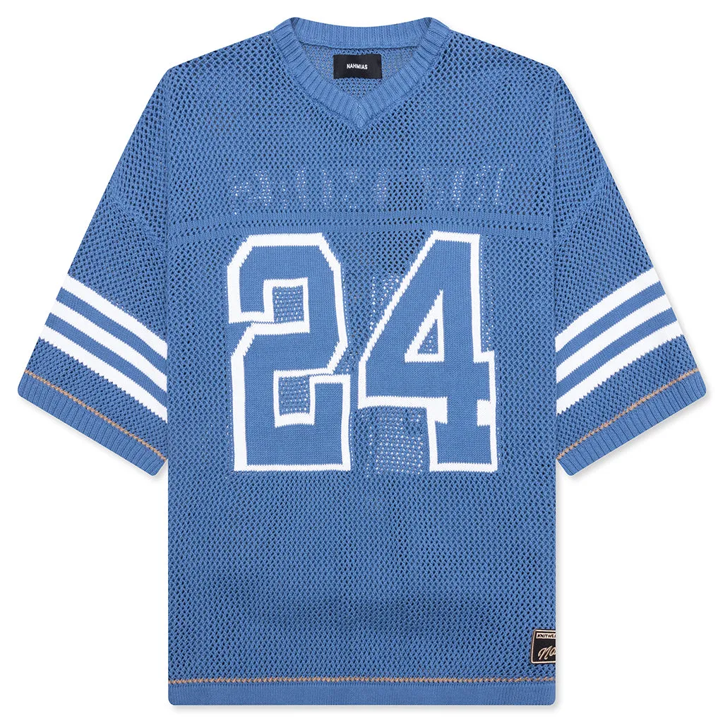 24 Football Knit Shirt - Light Blue