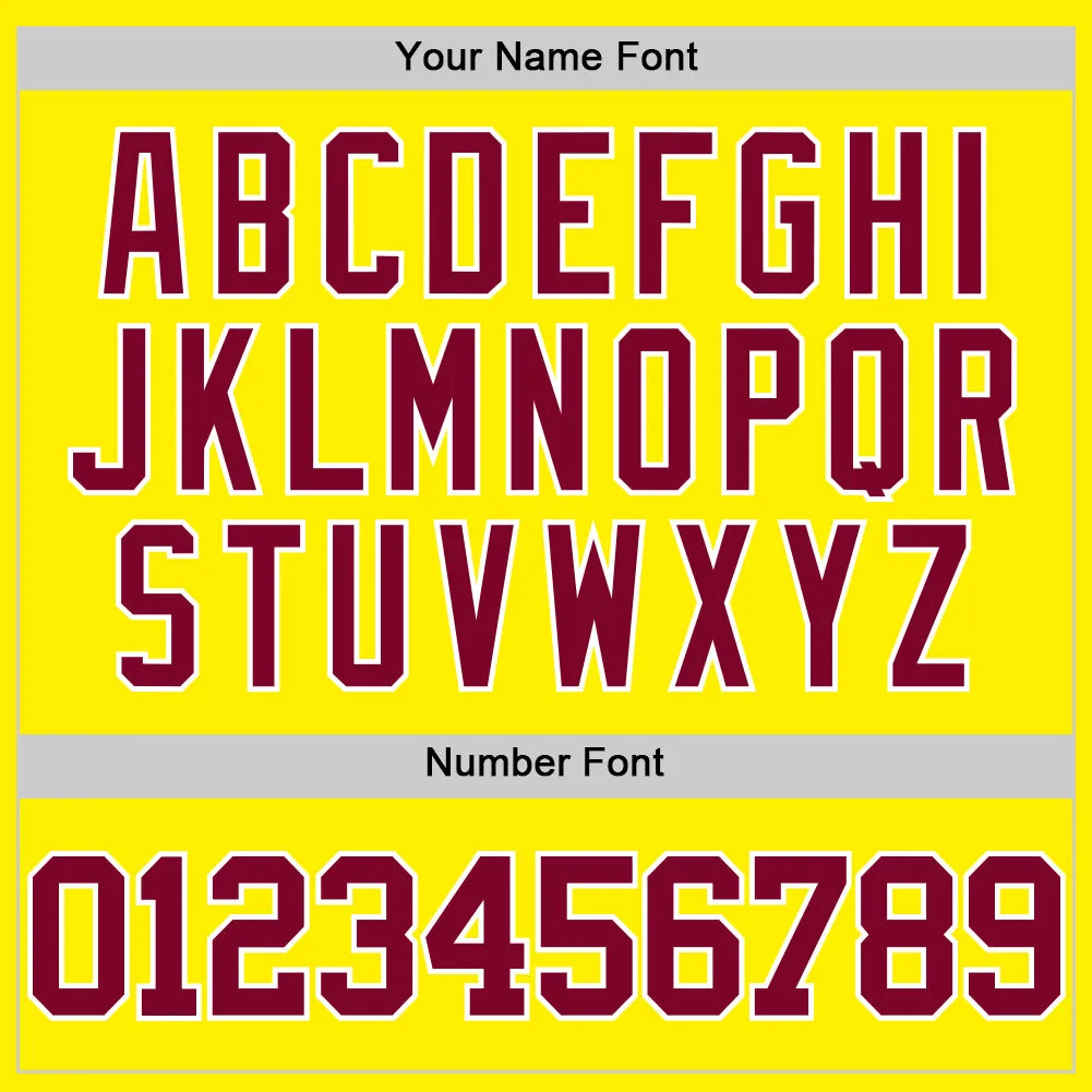 Custom Light Yellow Maroon-White Authentic Basketball Jersey