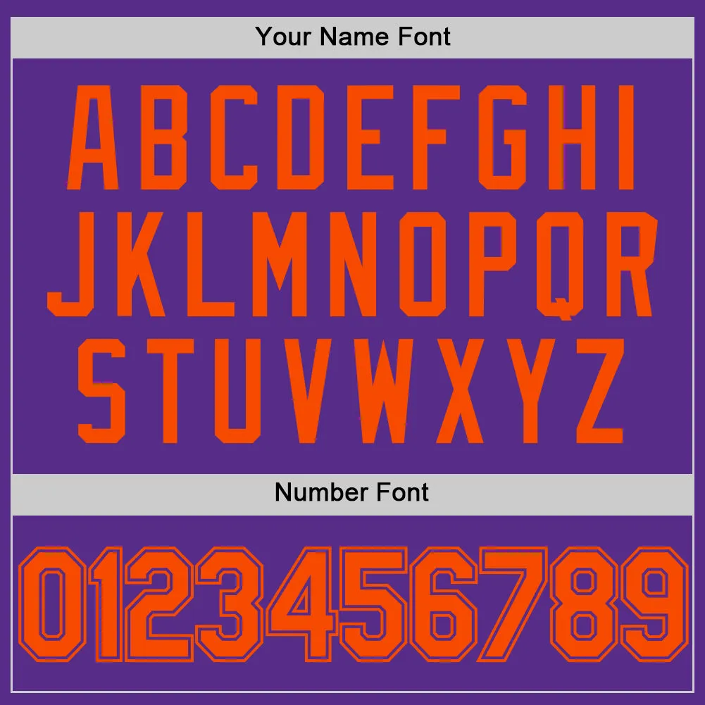 Custom Purple Orange Authentic Throwback Basketball Jersey
