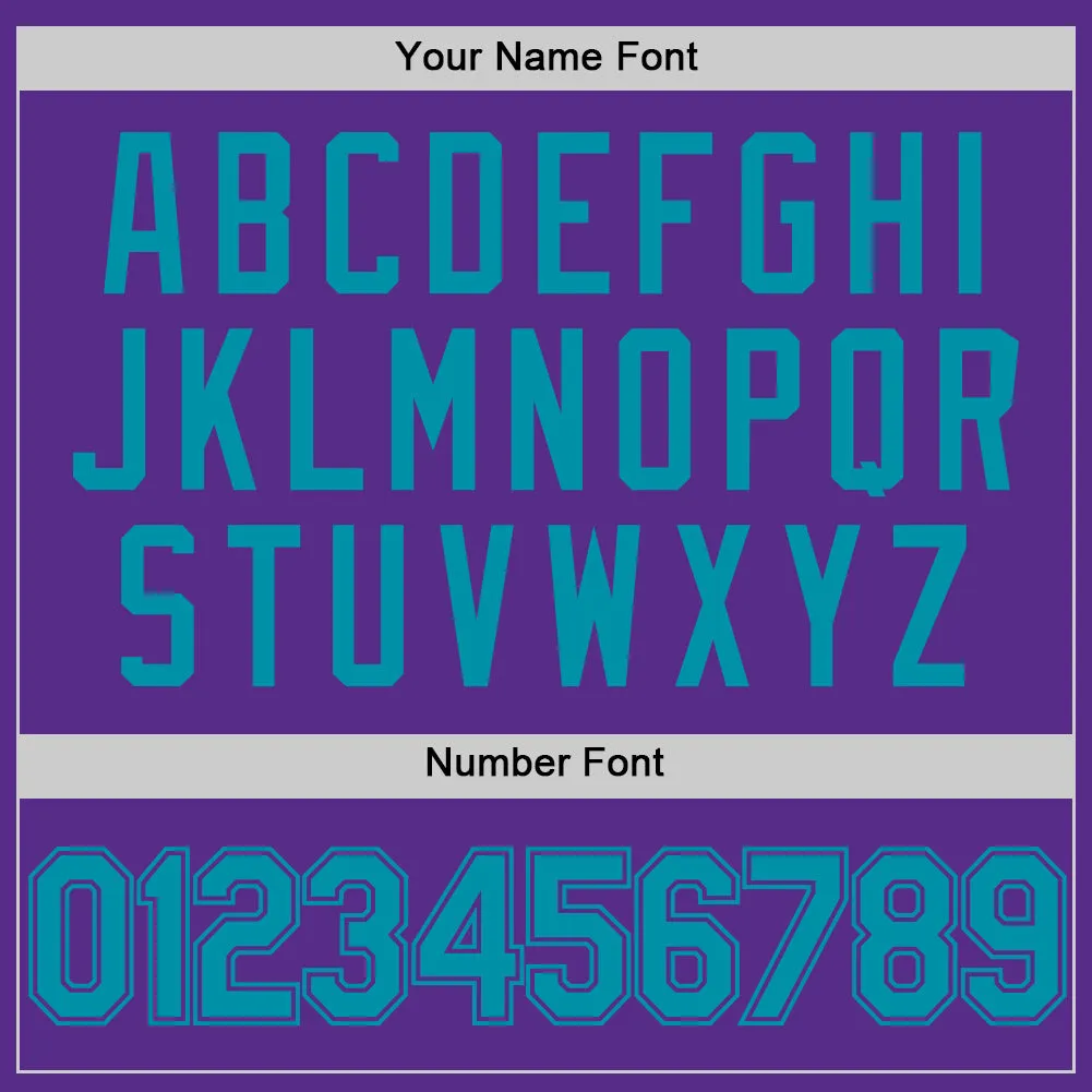 Custom Purple Teal Authentic Throwback Basketball Jersey
