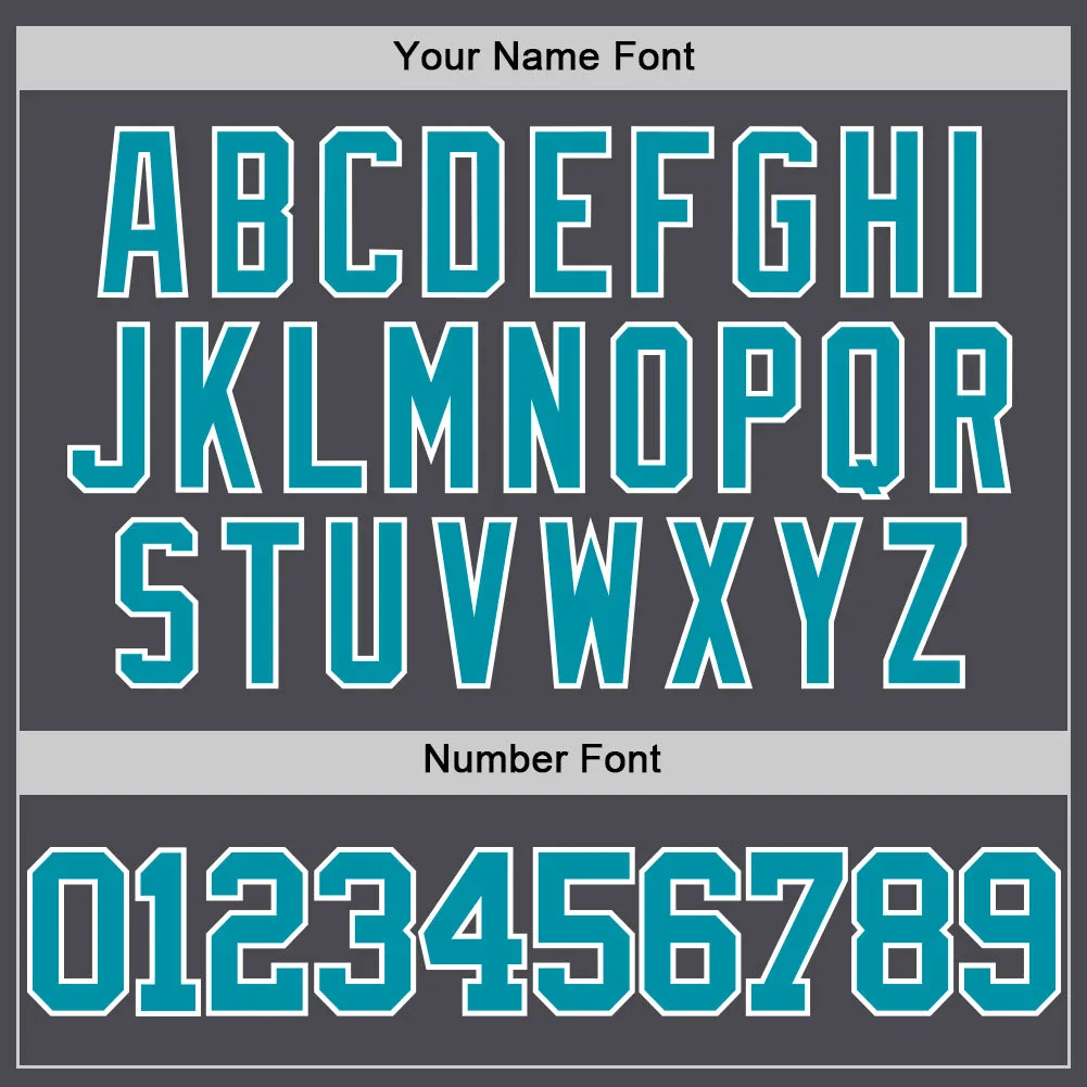 Custom Steel Gray Teal-White Authentic Basketball Jersey