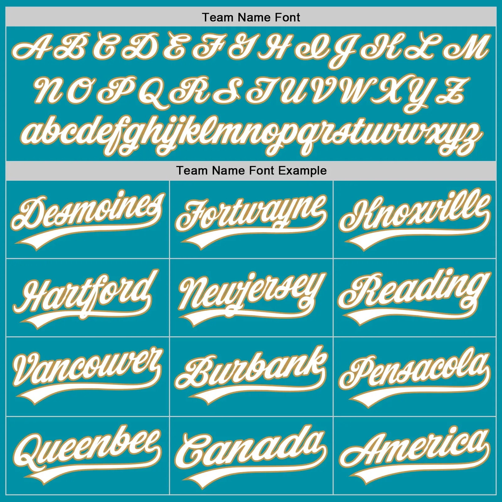 Custom Teal White-Old Gold Authentic Throwback Baseball Jersey