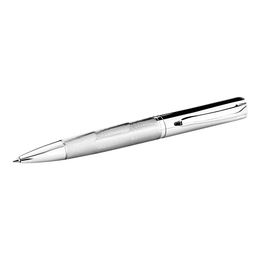 Gray Ballpen with Carved Lines and Painted Oil