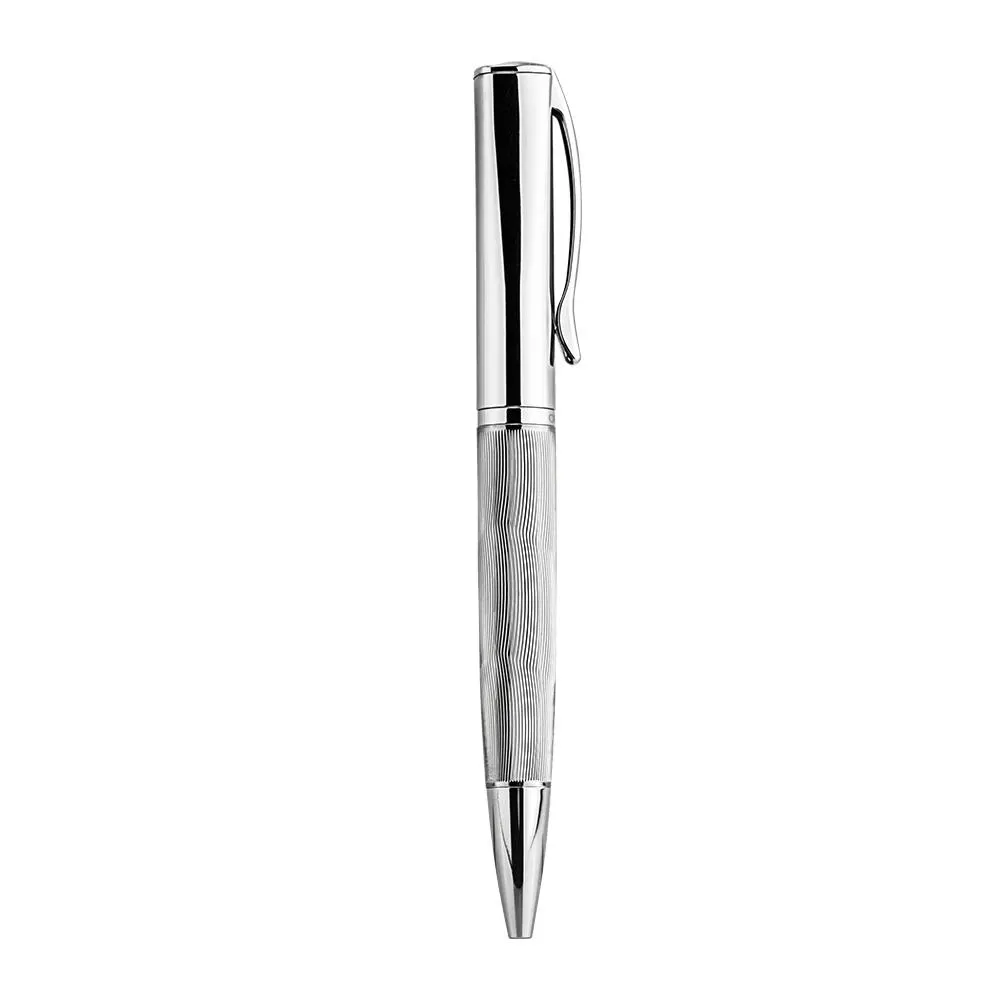 Gray Ballpen with Carved Lines and Painted Oil