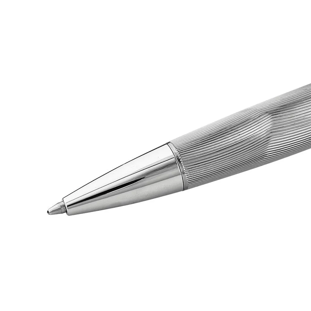 Gray Ballpen with Carved Lines and Painted Oil