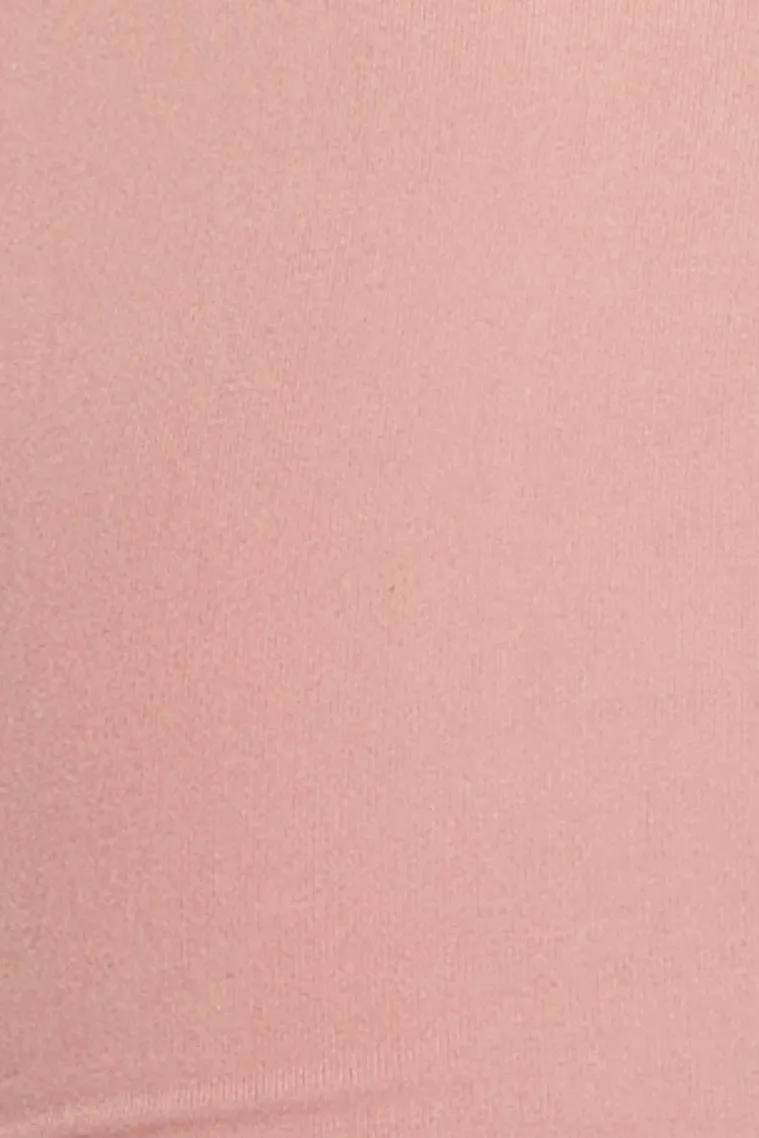 Pink Tie Back Crop Top Short Sleeve Ruche