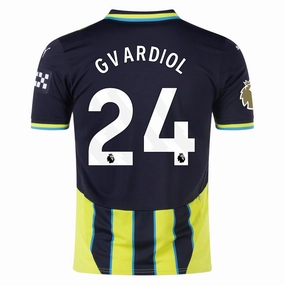 Puma Manchester City Joško Gvardiol Away Jersey w/ EPL   Club World Cup Patch 24/25 (New Navy/Yellow Glow)