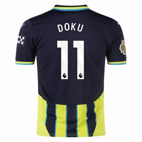 Puma Manchester City Jérémy Doku Away Jersey w/ EPL   Club World Cup Patch 24/25 (New Navy/Yellow Glow)