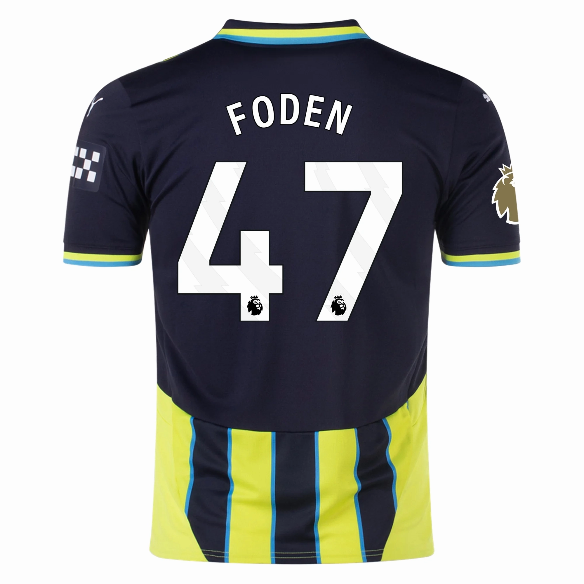 Puma Manchester City Phil Foden Away Jersey w/ EPL   Club World Cup Patch 24/25 (New Navy/Yellow Glow)