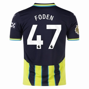 Puma Manchester City Phil Foden Away Jersey w/ EPL   Club World Cup Patch 24/25 (New Navy/Yellow Glow)