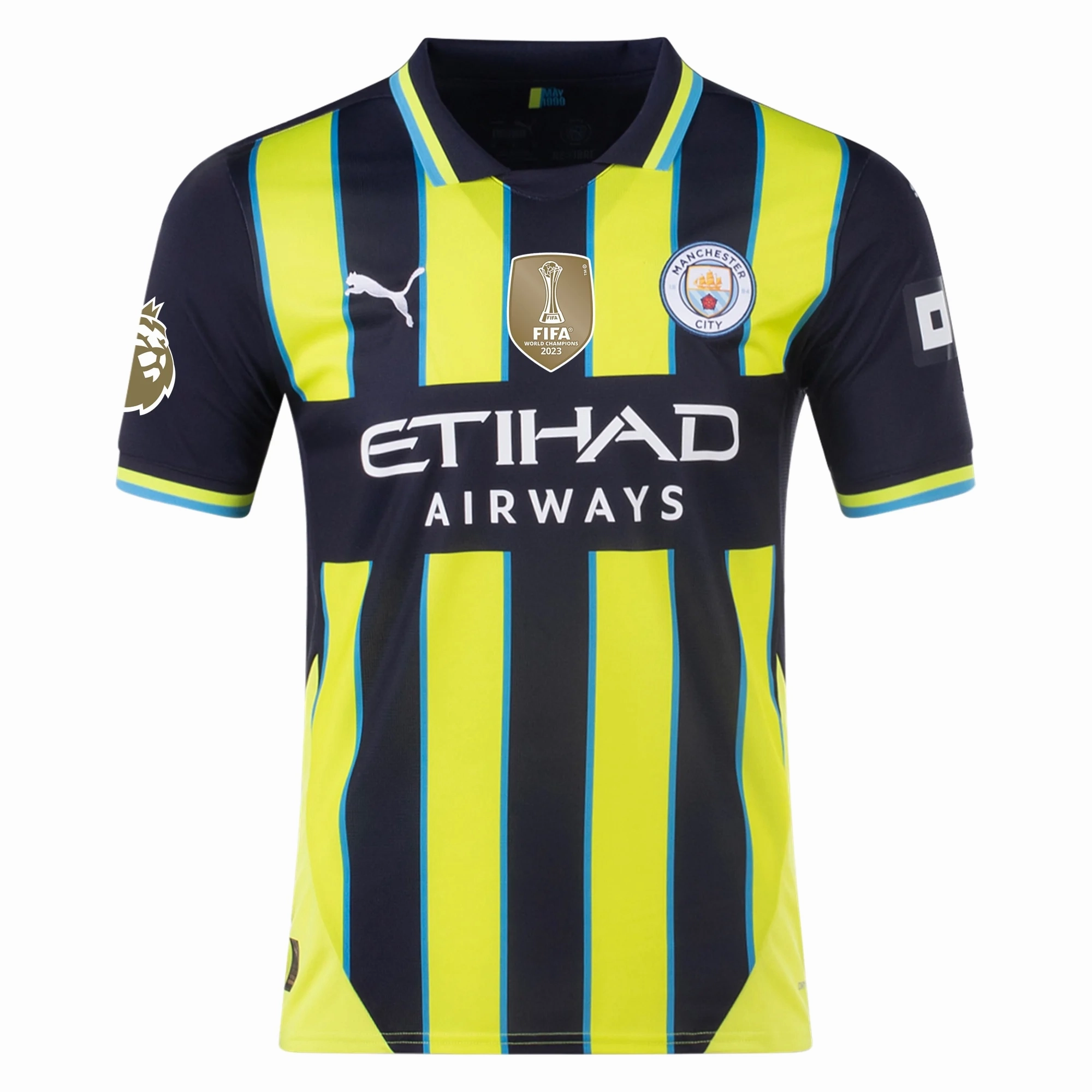 Puma Manchester City Phil Foden Away Jersey w/ EPL   Club World Cup Patch 24/25 (New Navy/Yellow Glow)